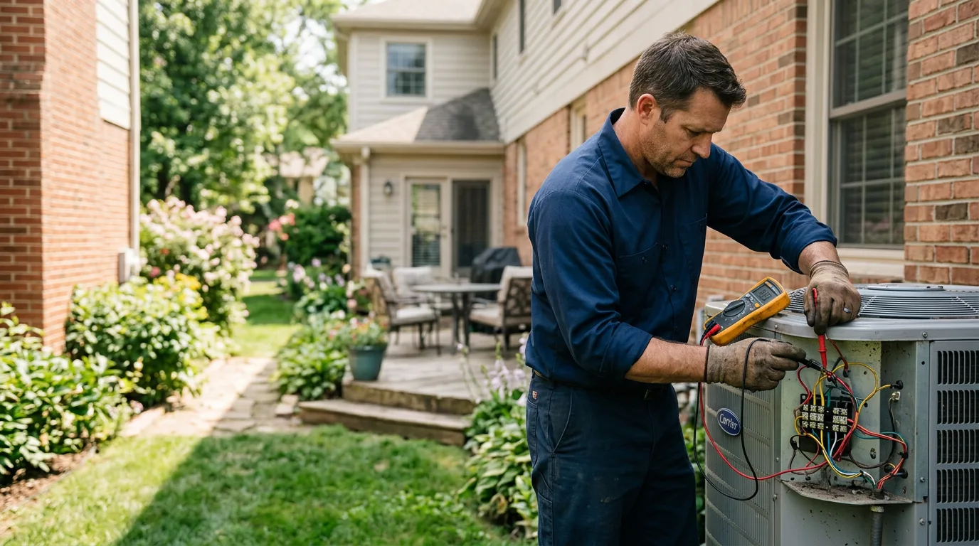 HVAC technician working near Camp Springs, MD